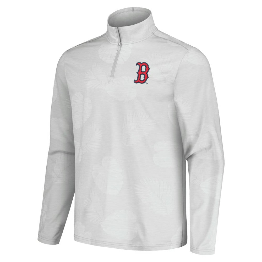 Boston Red Sox Tommy Bahama Delray Frond IslandZone Half-Zip Jacket - Gray Jackets