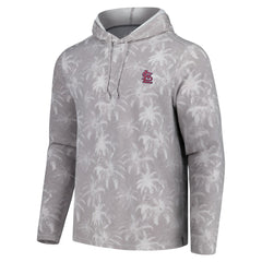 St. Louis Cardinals Tommy Bahama Palm Frenzy Hoodie Long Sleeve T-Shirt - Gray Hoodies