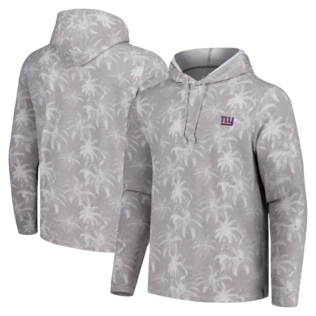 New York Giants Palm Frenzy Hoodie Long Sleeve T-Shirt Gray