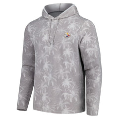 Pittsburgh Steelers Palm Frenzy Hoodie Long Sleeve T-Shirt Gray