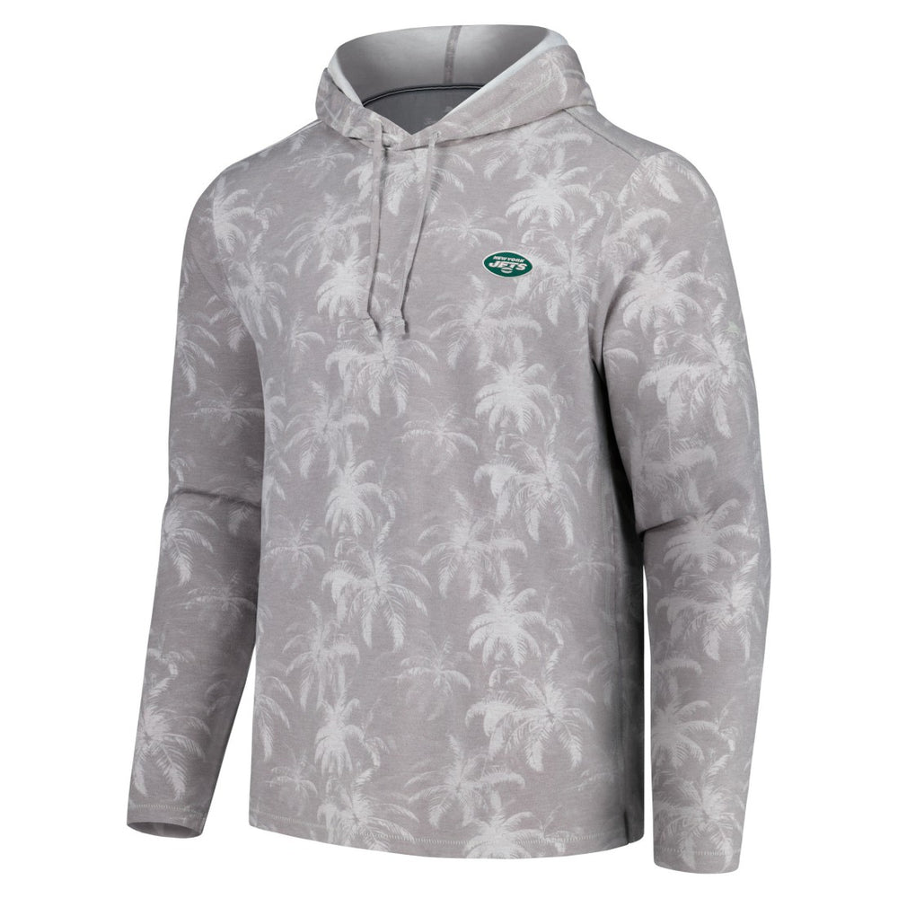 New York Jets Palm Frenzy Hoodie Long Sleeve T-Shirt Gray