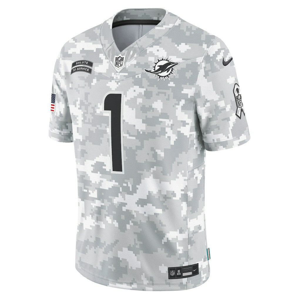 Tua Tagovailoa Miami Dolphins 2024 Salute to Service Limited Jersey Arctic Camo