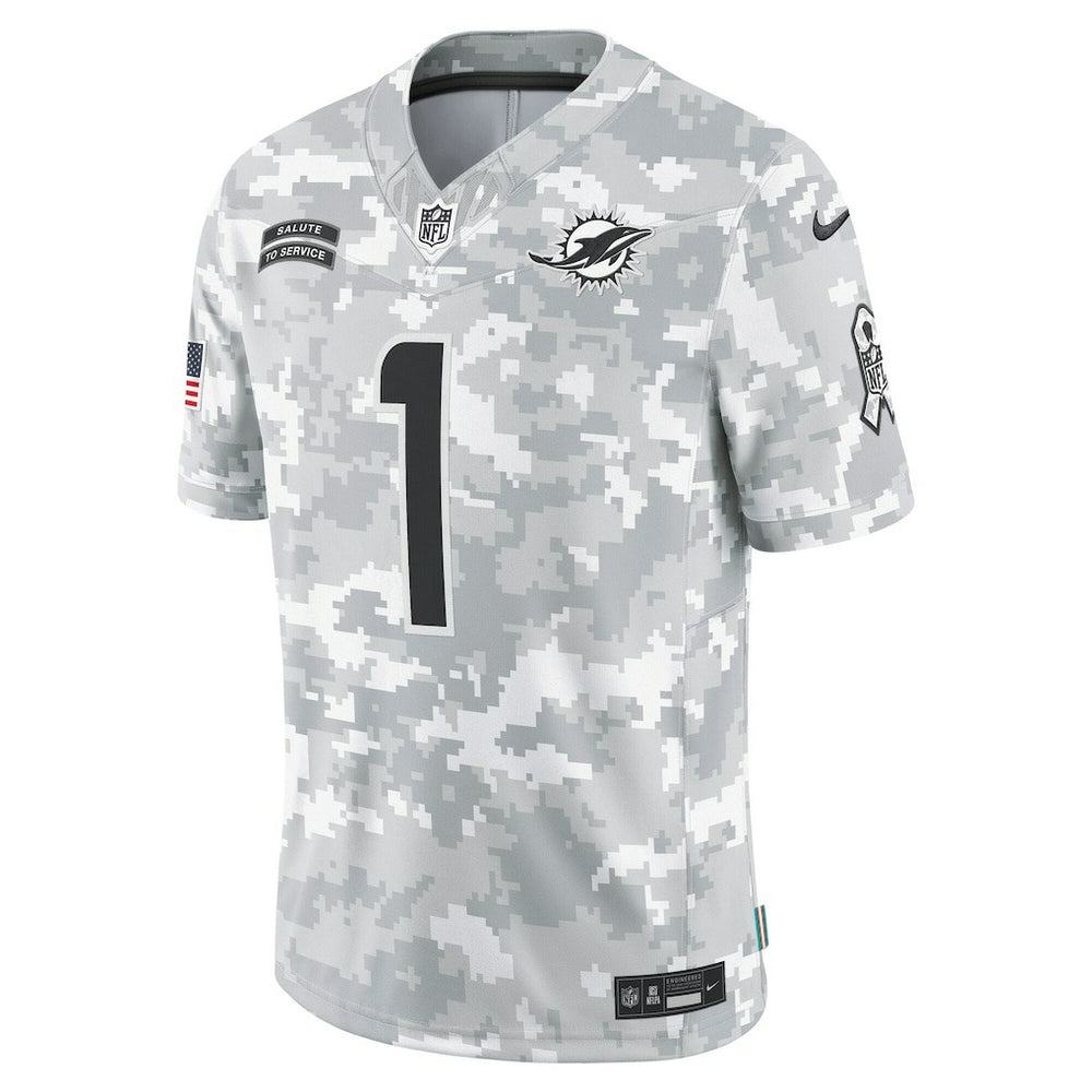 Tua Tagovailoa Miami Dolphins 2024 Salute to Service Limited Jersey Arctic Camo