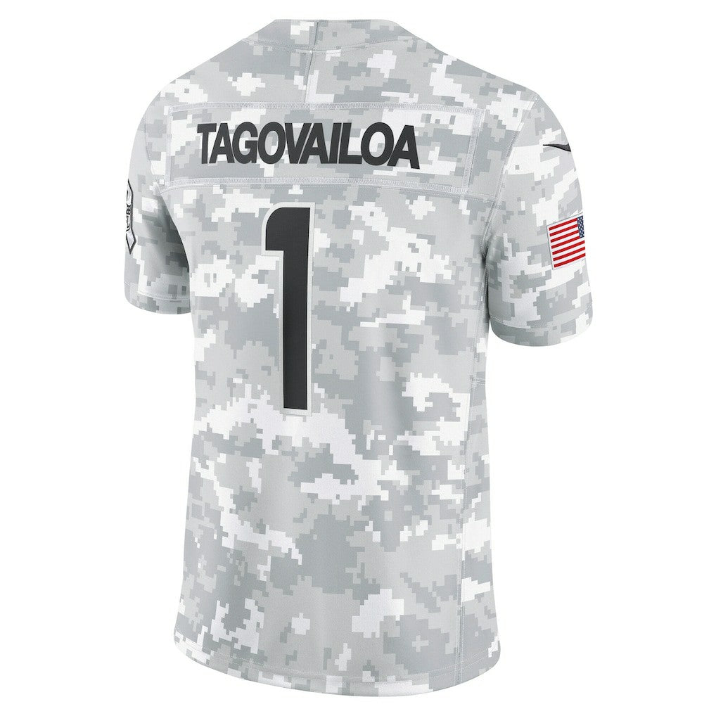 Tua Tagovailoa Miami Dolphins 2024 Salute to Service Limited Jersey Arctic Camo