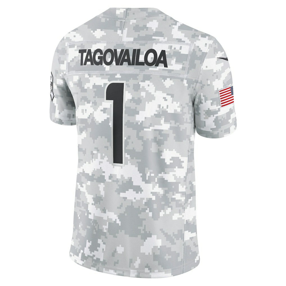 Tua Tagovailoa Miami Dolphins 2024 Salute to Service Limited Jersey Arctic Camo
