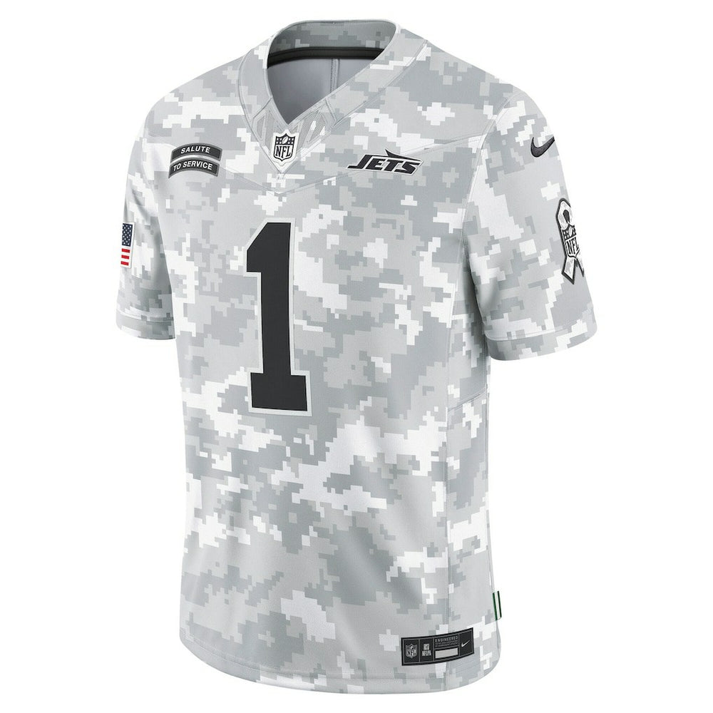 Sauce Gardner New York Jets 2024 Salute to Service Limited Jersey Arctic Camo