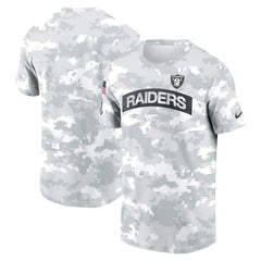 Las Vegas Raiders 2024 Salute To Service Performance T-Shirt Arctic Camo