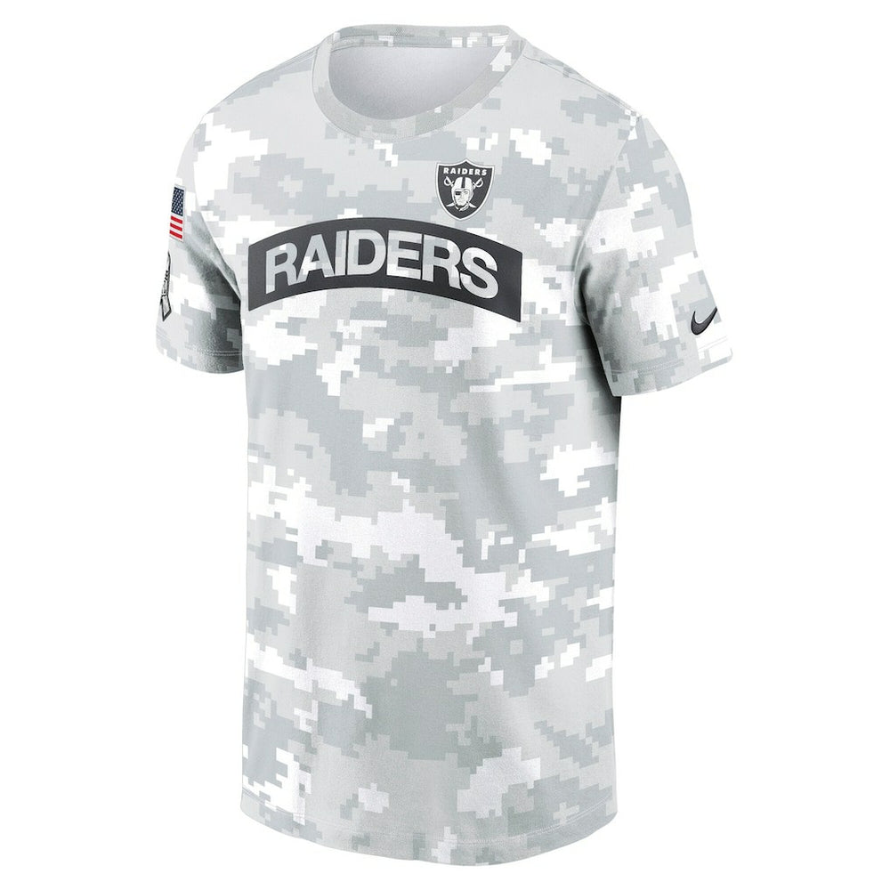 Las Vegas Raiders 2024 Salute To Service Performance T-Shirt Arctic Camo