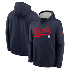 New York Giants Rewind Club Logo Pullover Hoodie Navy
