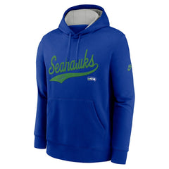 Seattle Seahawks Rewind Club Logo Pullover Hoodie Royal