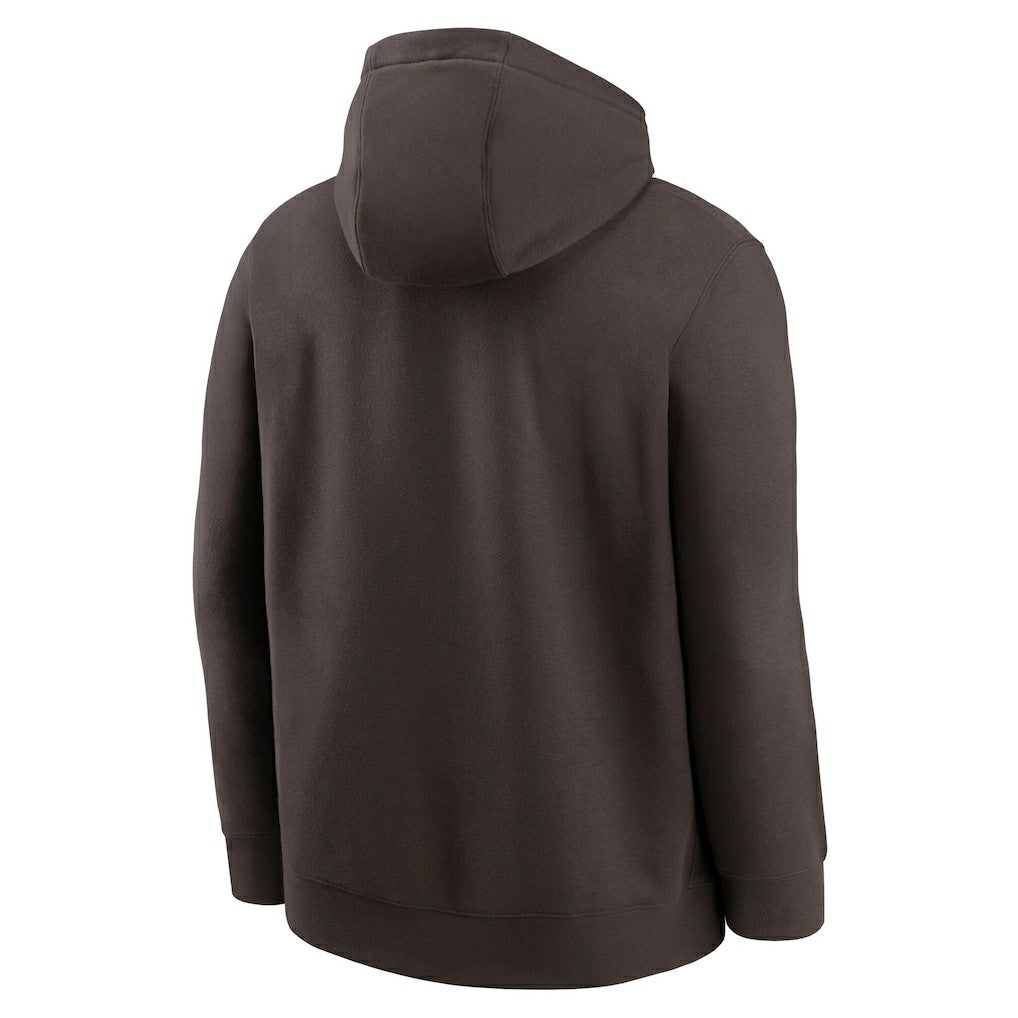 Cleveland Browns Rewind Club Logo Pullover Hoodie Brown