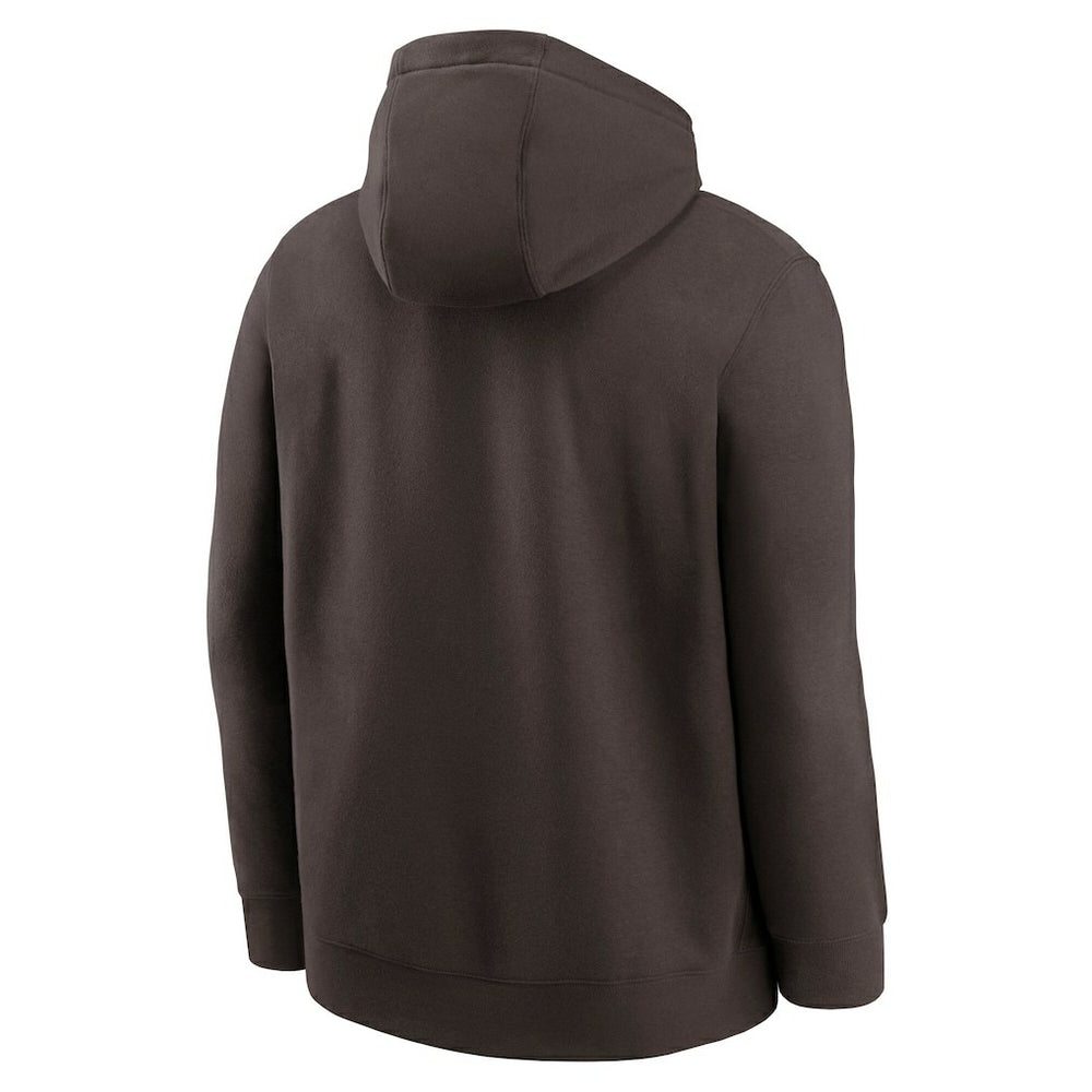 Cleveland Browns Rewind Club Logo Pullover Hoodie Brown