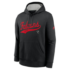 Atlanta Falcons Rewind Club Logo Pullover Hoodie Black