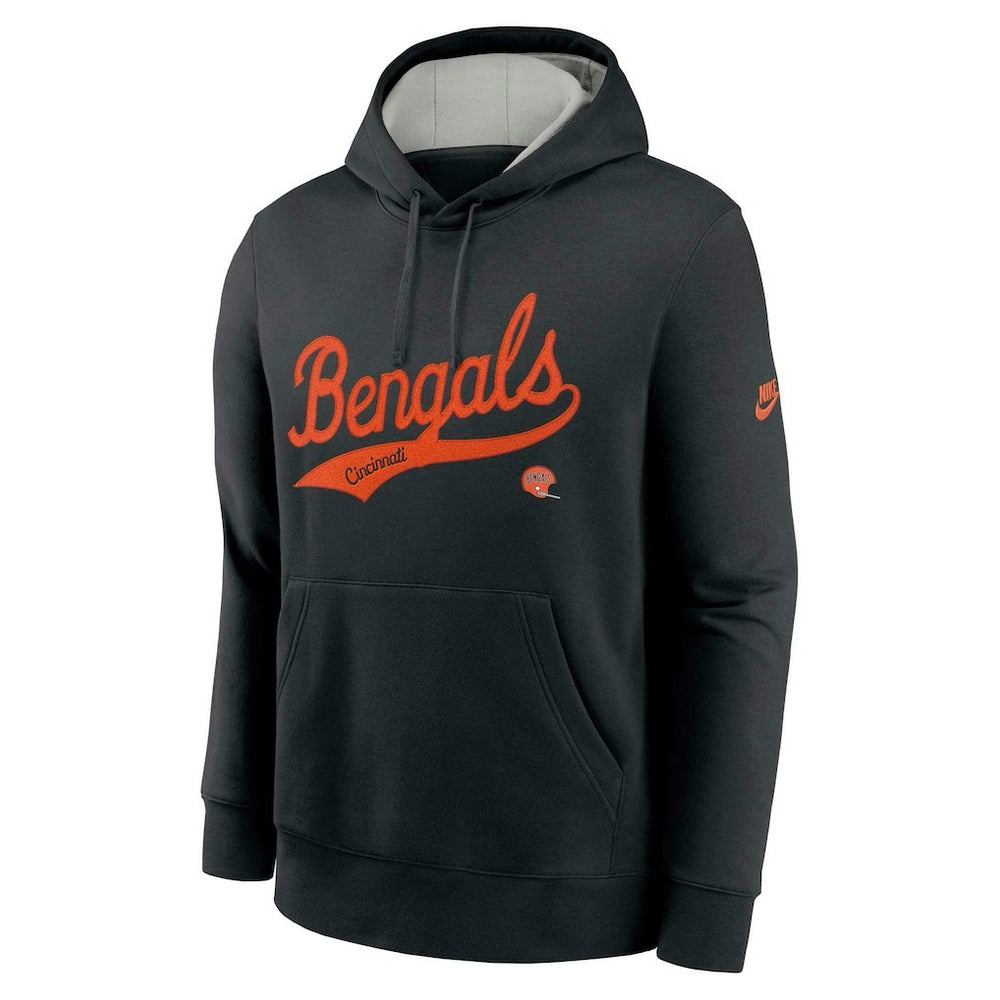 Cincinnati Bengals Rewind Club Logo Pullover Hoodie Black