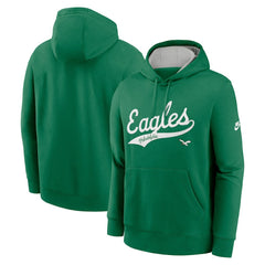 Philadelphia Eagles Rewind Club Logo Pullover Hoodie Kelly Green
