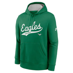 Philadelphia Eagles Rewind Club Logo Pullover Hoodie Kelly Green