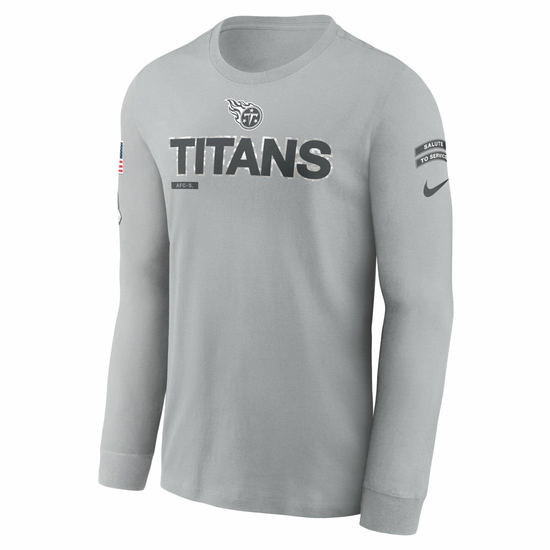 Tennessee Titans 2024 Salute To Service Long Sleeve T-Shirt Gray