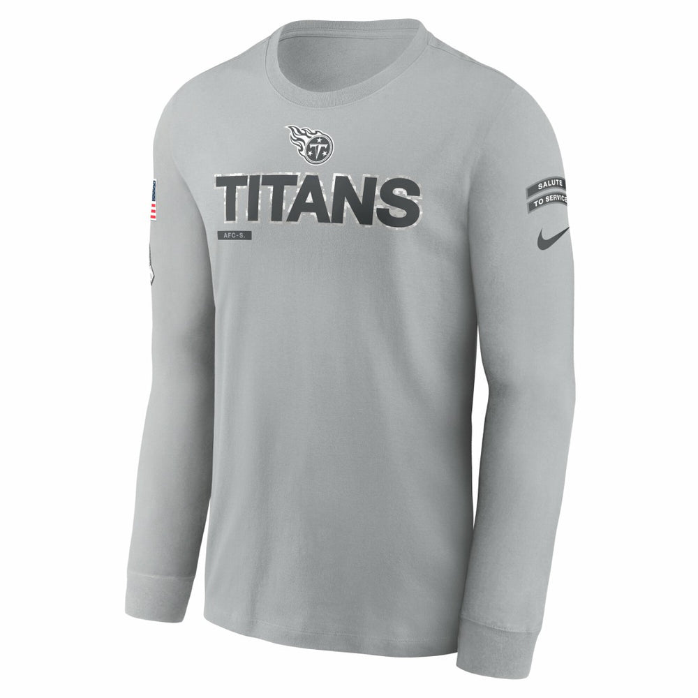 Tennessee Titans 2024 Salute To Service Long Sleeve T-Shirt Gray