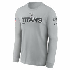 Tennessee Titans 2024 Salute To Service Long Sleeve T-Shirt Gray