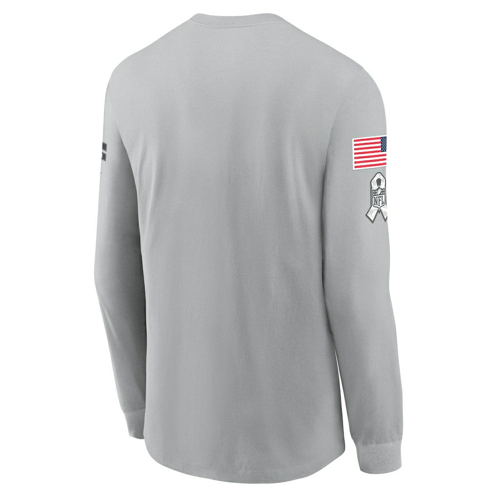 Cleveland Browns 2024 Salute To Service Long Sleeve T-Shirt Gray