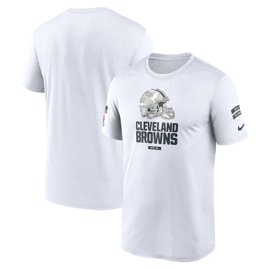 Cleveland Browns 2024 Salute To Service Legend Performance T-Shirt White