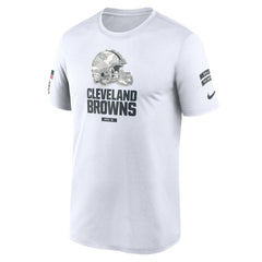 Cleveland Browns 2024 Salute To Service Legend Performance T-Shirt White