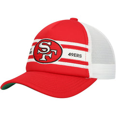 San Francisco 49ers Youth Stripe Trucker Adjustable Hat Scarlet