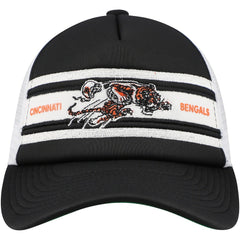 Cincinnati Bengals Youth Stripe Trucker Adjustable Hat Black