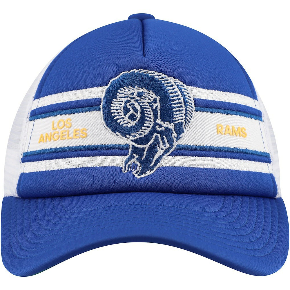 Los Angeles Rams Youth Stripe Trucker Adjustable Hat Royal