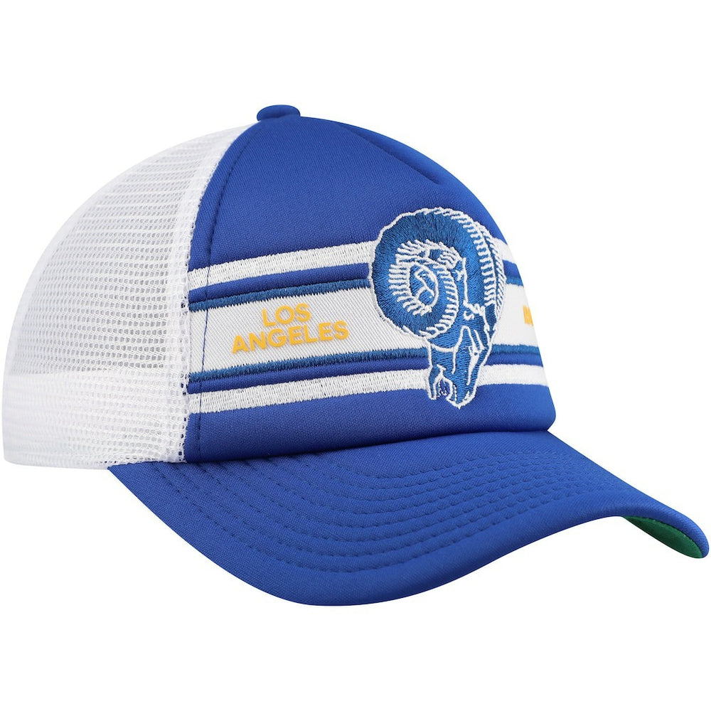 Los Angeles Rams Youth Stripe Trucker Adjustable Hat Royal