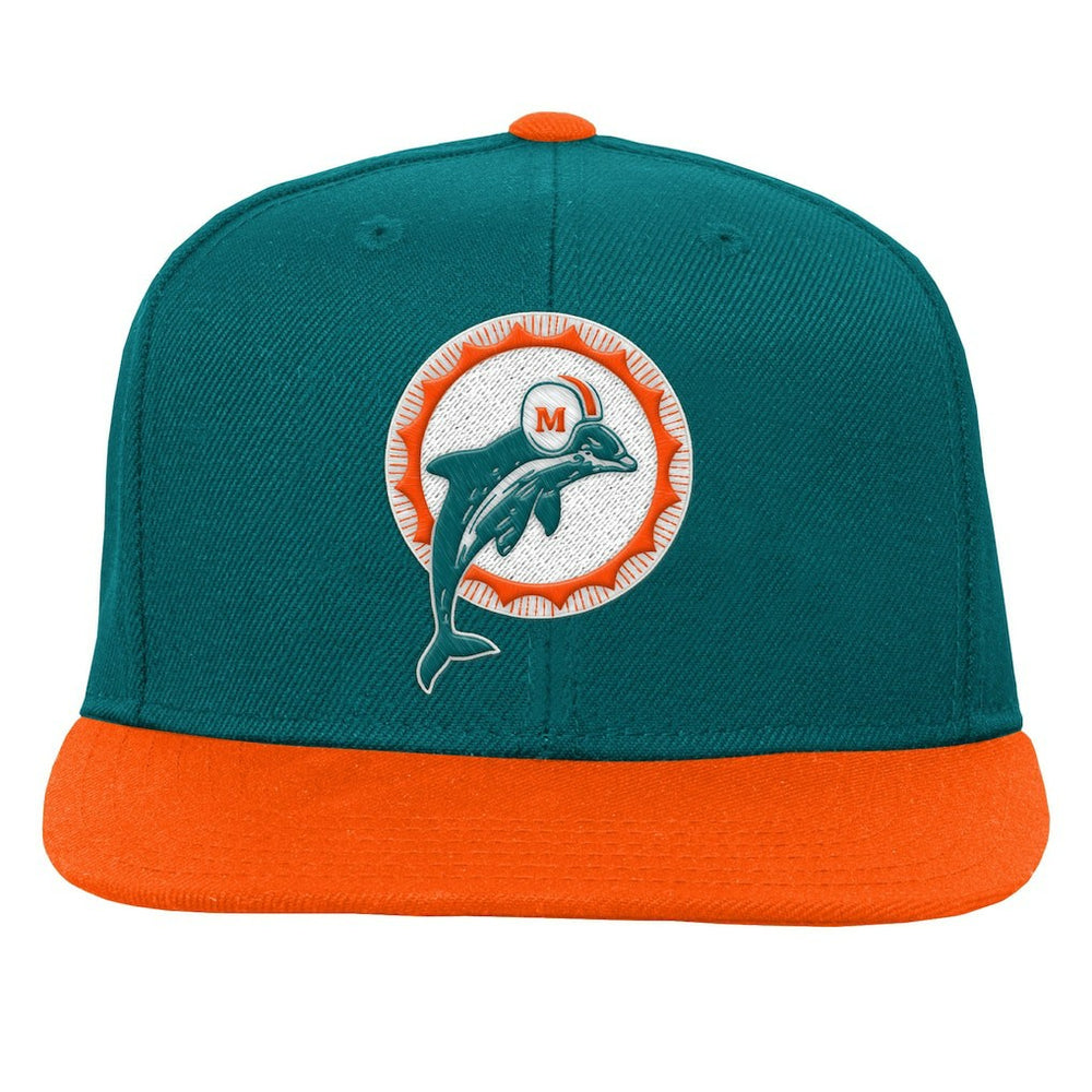Miami Dolphins Youth Team Two-Tone Snapback Hat Aqua