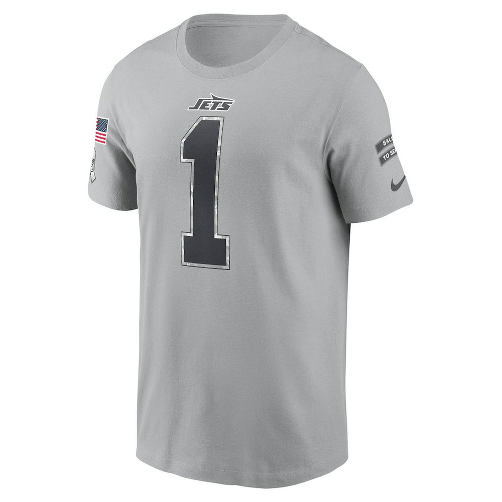 Ahmad Sauce Gardner New York Jets 2024 Salute To Service Name & Number T-Shirt Gray