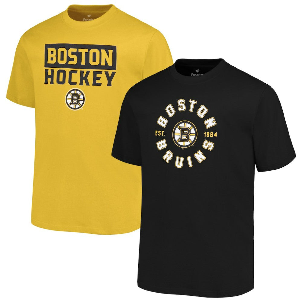 NHL Boston Bruins Fanatics Big & Tall 2-Pack T-Shirt Set