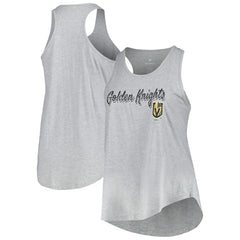 NHL Vegas Golden Knights Fanatics Women's Plus Size Racerback Tank Top - Heather Gray