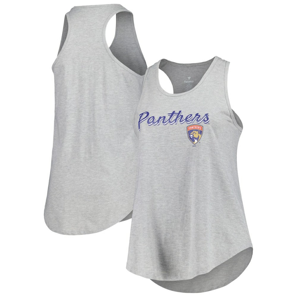 NHL Florida Panthers Fanatics Women's Plus Size Racerback Tank Top - Heather Gray
