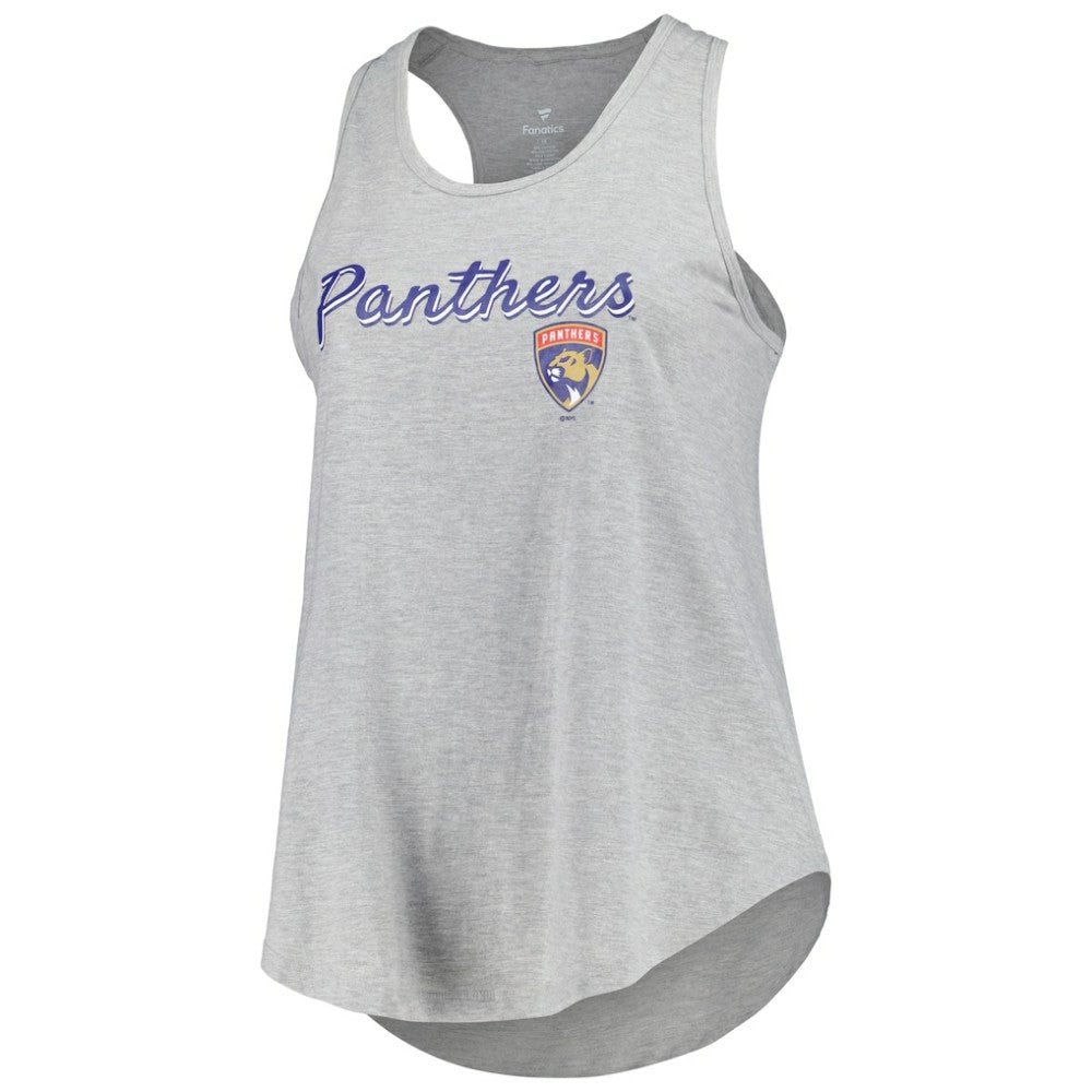 NHL Florida Panthers Fanatics Women's Plus Size Racerback Tank Top - Heather Gray