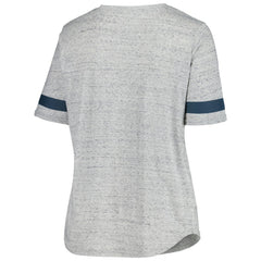 NHL Seattle Kraken Fanatics Women's Plus Size Lace-Up T-Shirt - Heather Gray