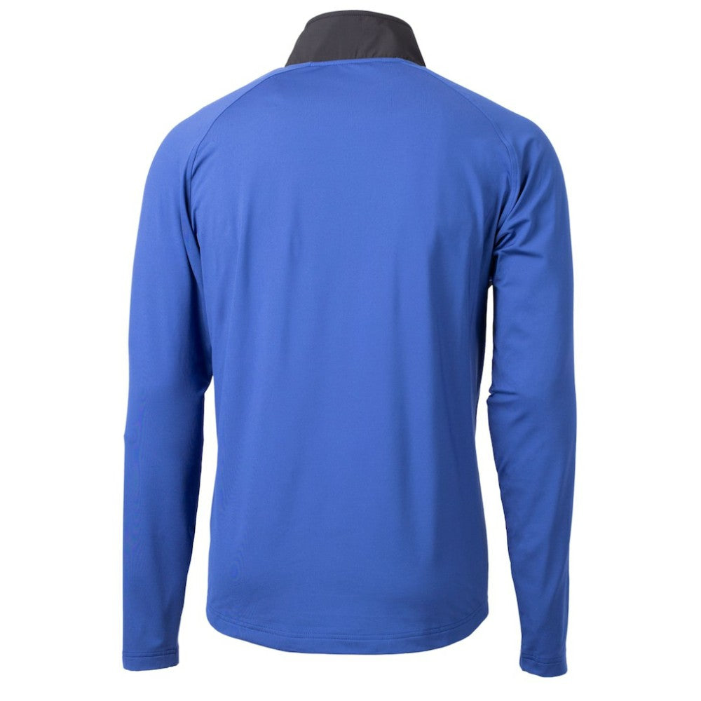 Seattle Mariners Cutter & Buck City Connect Adapt Eco Knit Hybrid Recycled Quarter-Zip Pullover Top - Blue/Black Pullover
