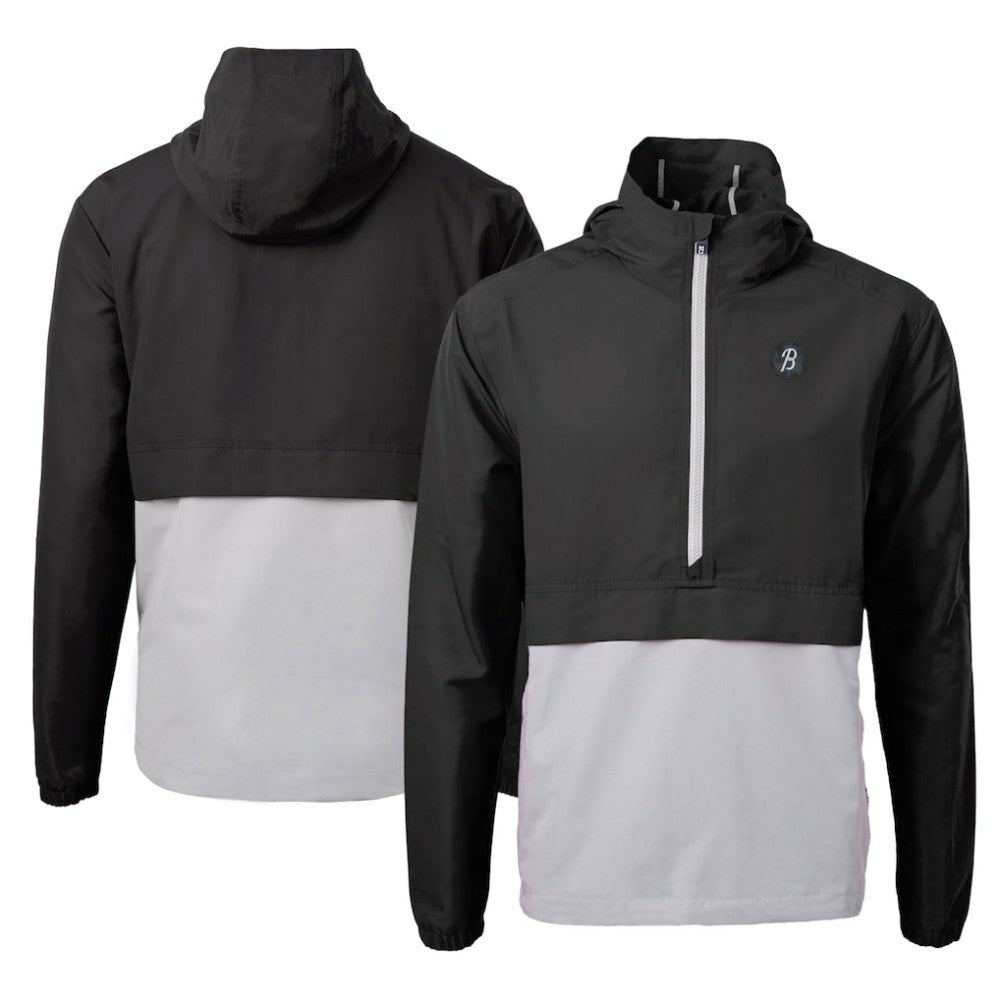 Baltimore Orioles Cutter & Buck City Connect Charter Eco Recycled Half-Zip Anorak Jacket - Black/Gray Jackets