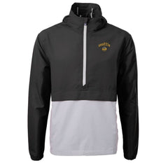 Seattle Mariners Cutter & Buck City Connect Charter Eco Recycled Half-Zip Anorak Jacket - Black/Gray Jackets