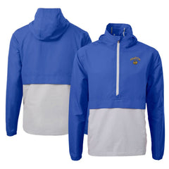 Seattle Mariners Cutter & Buck City Connect Charter Eco Recycled Half-Zip Anorak Jacket - Blue/Gray Jackets