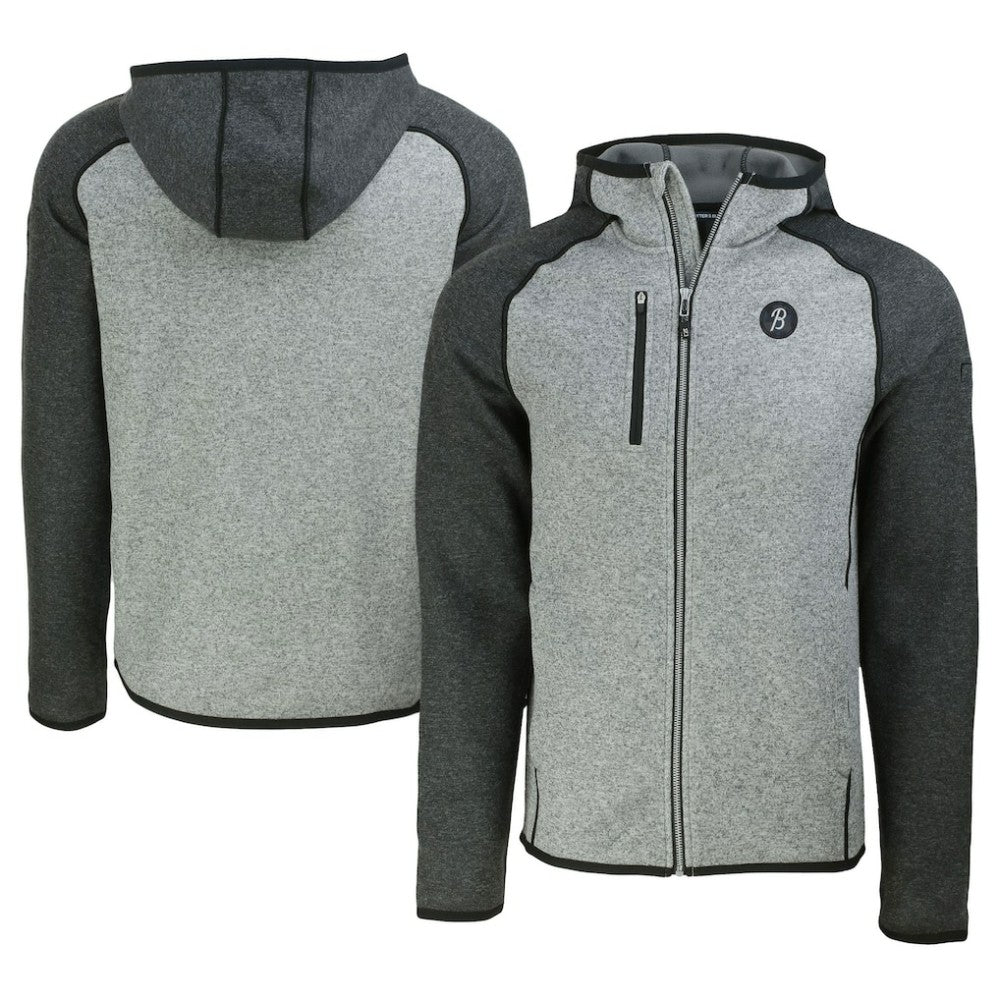 Baltimore Orioles Cutter & Buck City Connect Mainsail Full-Zip Hoodie - Heather Gray/Heather Charcoal Hoodies