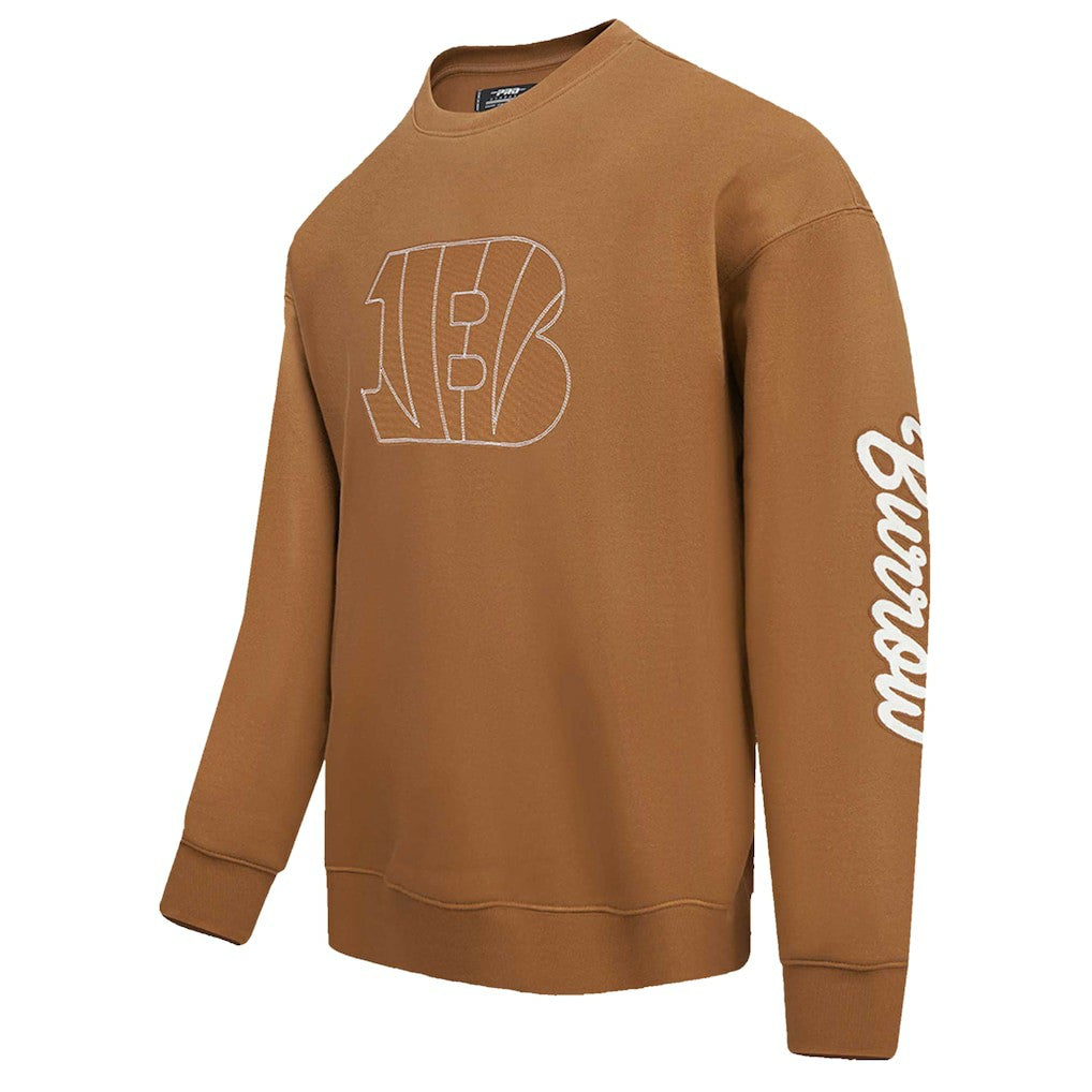 Joe Burrow Cincinnati Bengals Pro Standard Pullover Crewneck Sweatshirt Brown