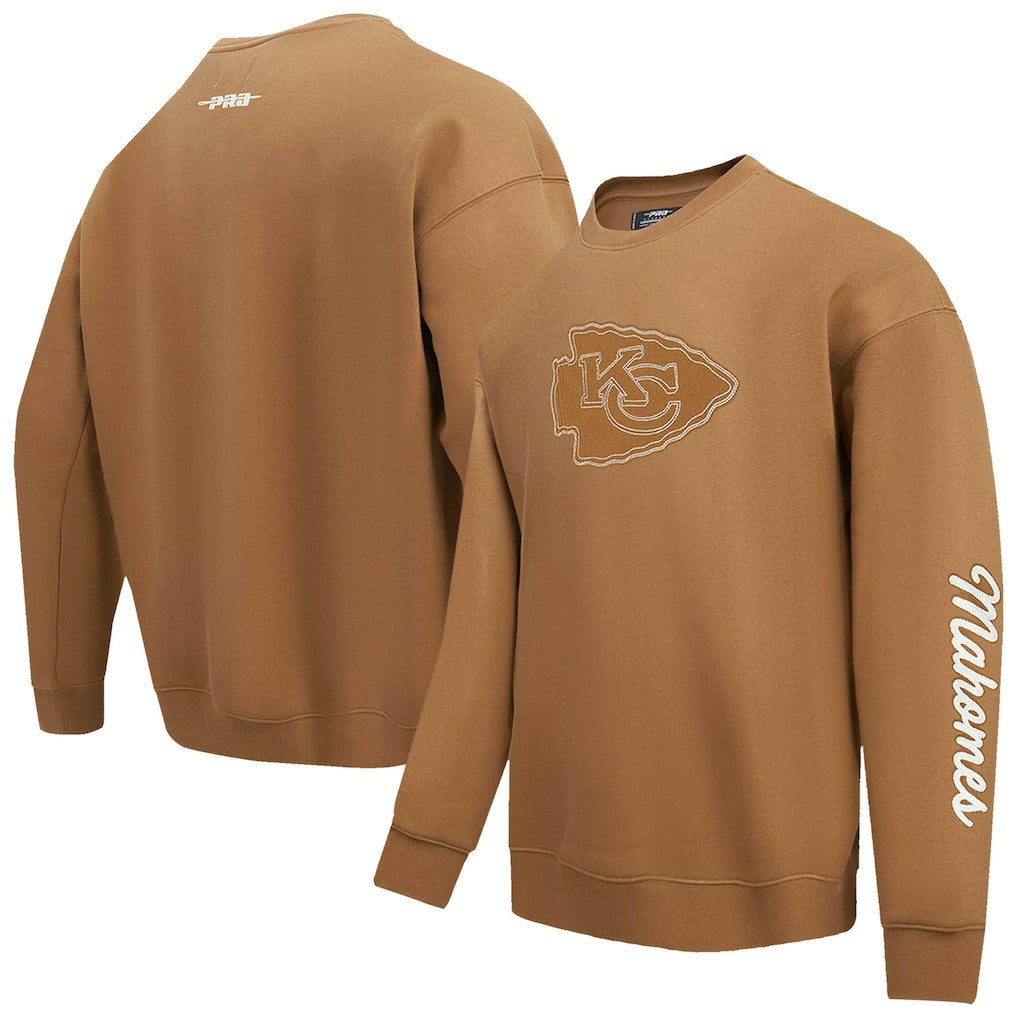 Patrick Mahomes Kansas City Chiefs Pro Standard Pullover Crewneck Sweatshirt Brown