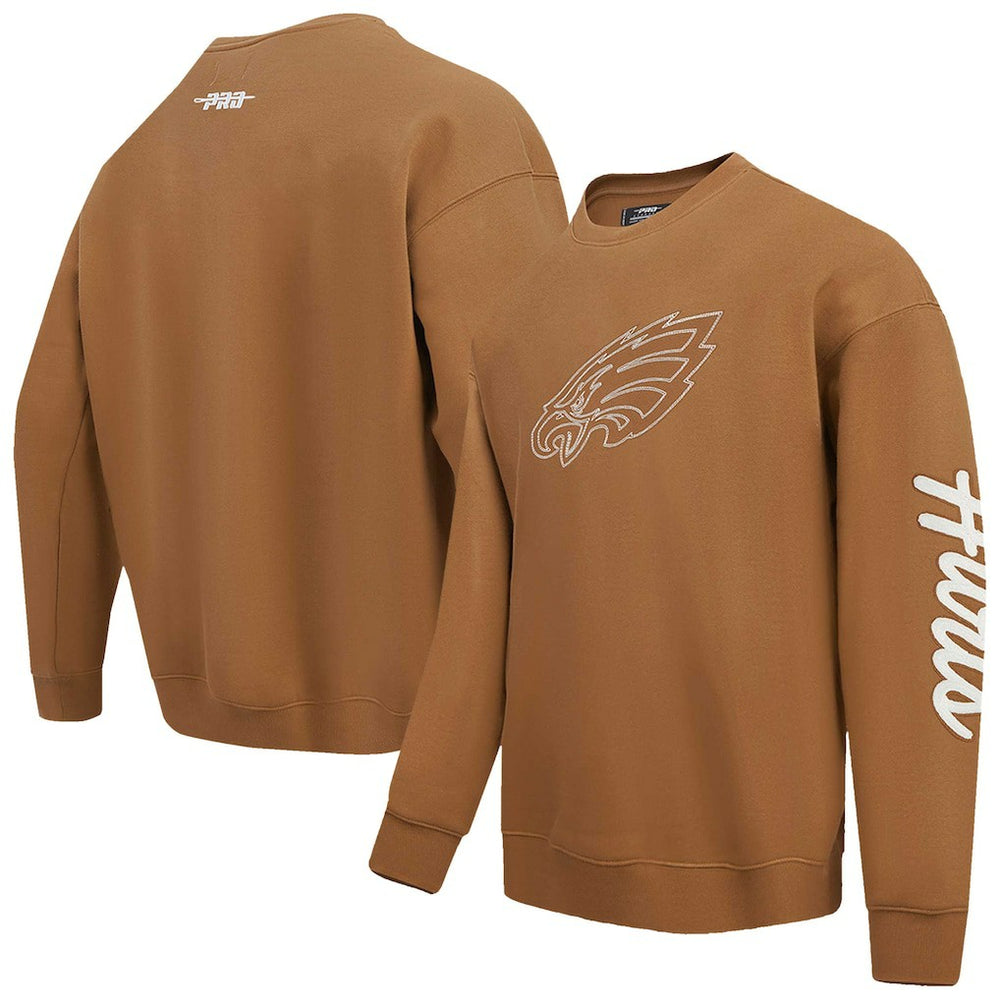 Jalen Hurts Philadelphia Eagles Pro Standard Pullover Crewneck Sweatshirt Brown