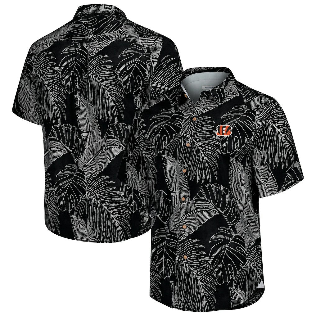 Cincinnati Bengals Sport Vine Line Button-Down Shirt Black