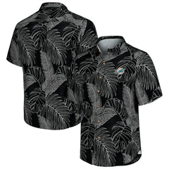 Miami Dolphins Sport Vine Line Button-Down Shirt Black