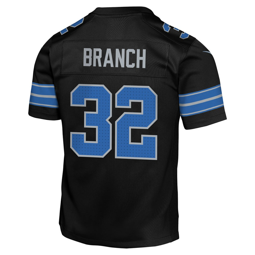 Brian Branch Detroit Lions Youth Game Jersey Black