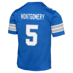 David Montgomery Detroit Lions Youth Game Jersey Blue