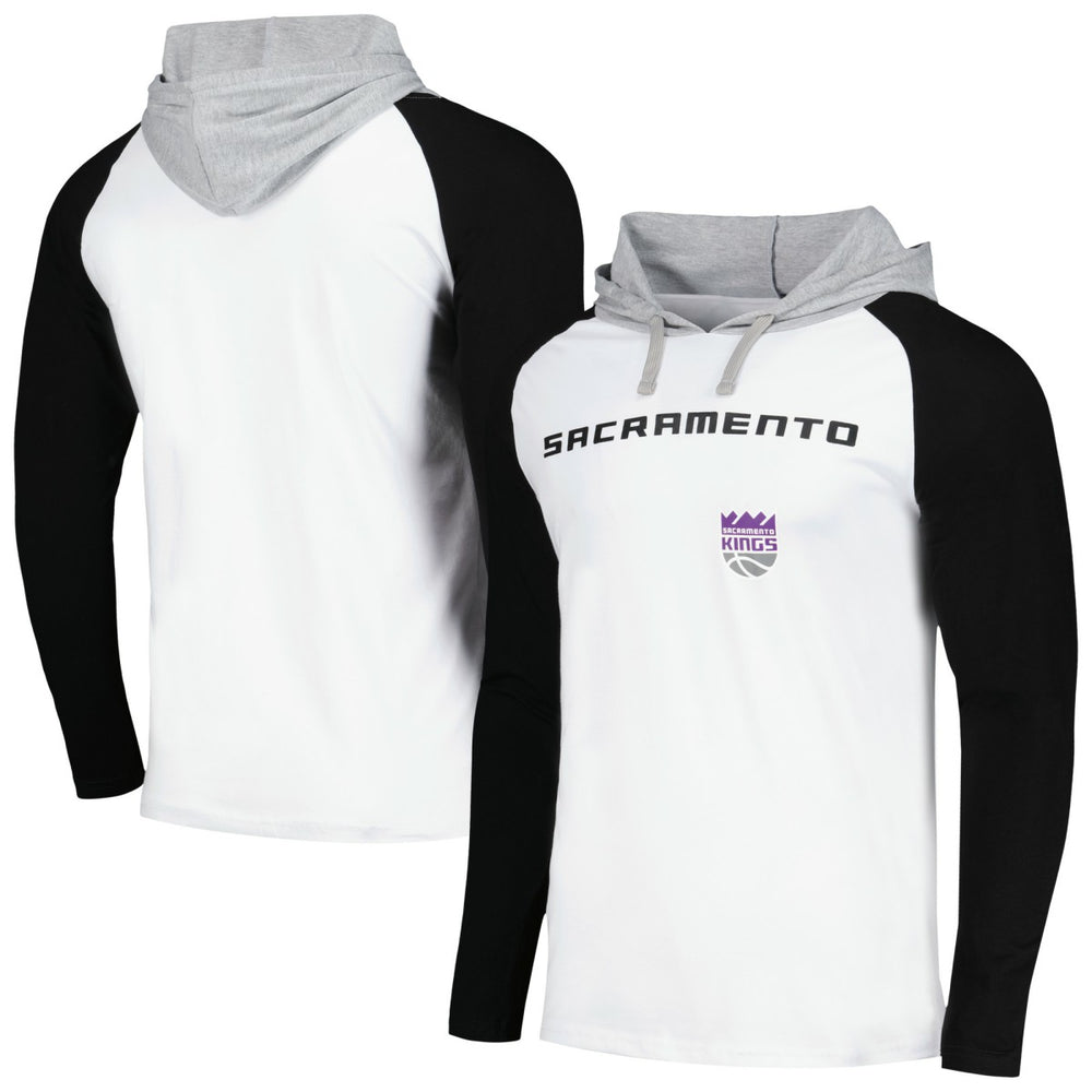 Sacramento Kings Stadium Essentials Unisex Terrace Long Sleeve Hooded T-Shirt White